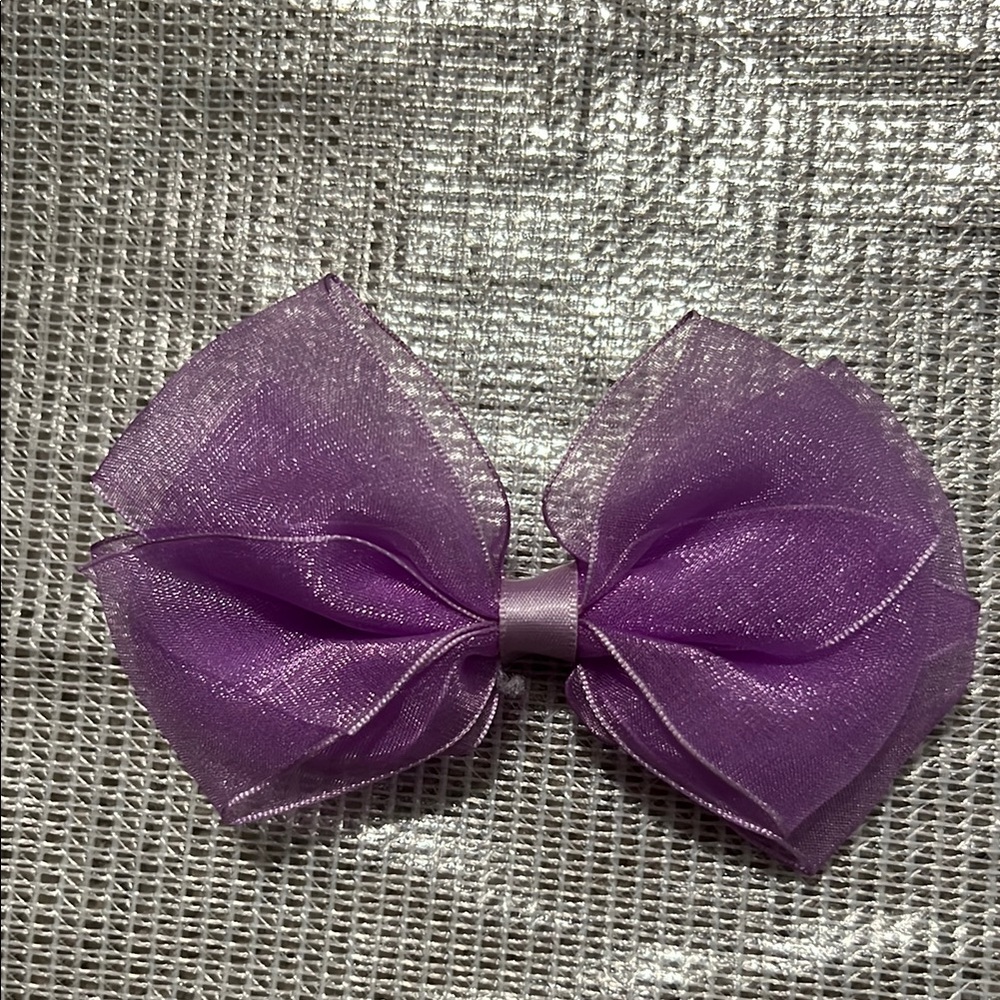 Purple Sheer Hair Bow